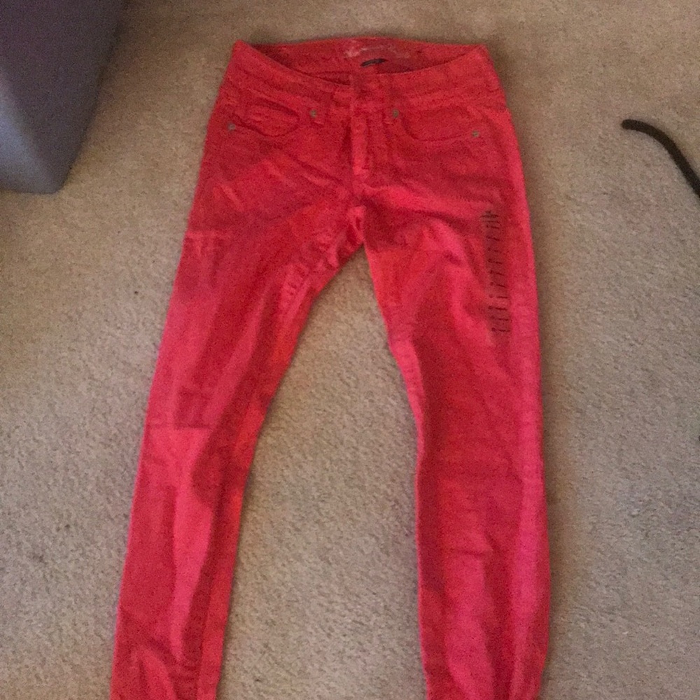 Hot pink jeans